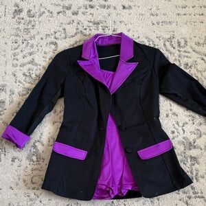 Weissman Kids Black and Purple Dance Costume / Jazz